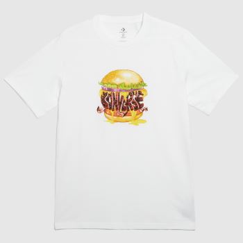 Converse white & yellow burger graphic tee Converse white & yellow burger graphic tee
