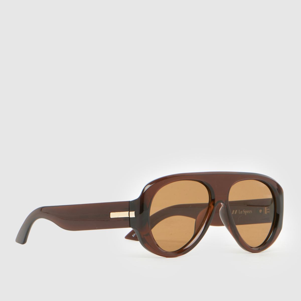 Image of LE SPECS Dreamboat Sunglasses in Dark Brown, Size: 57mm