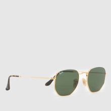 Ray-Ban Metal Hexagonal Sunglasses in Gold Ray-Ban Metal Hexagonal Sunglasses,1 of 4