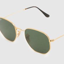 Ray-Ban Metal Hexagonal Sunglasses in Gold Ray-Ban Metal Hexagonal Sunglasses,3 of 4