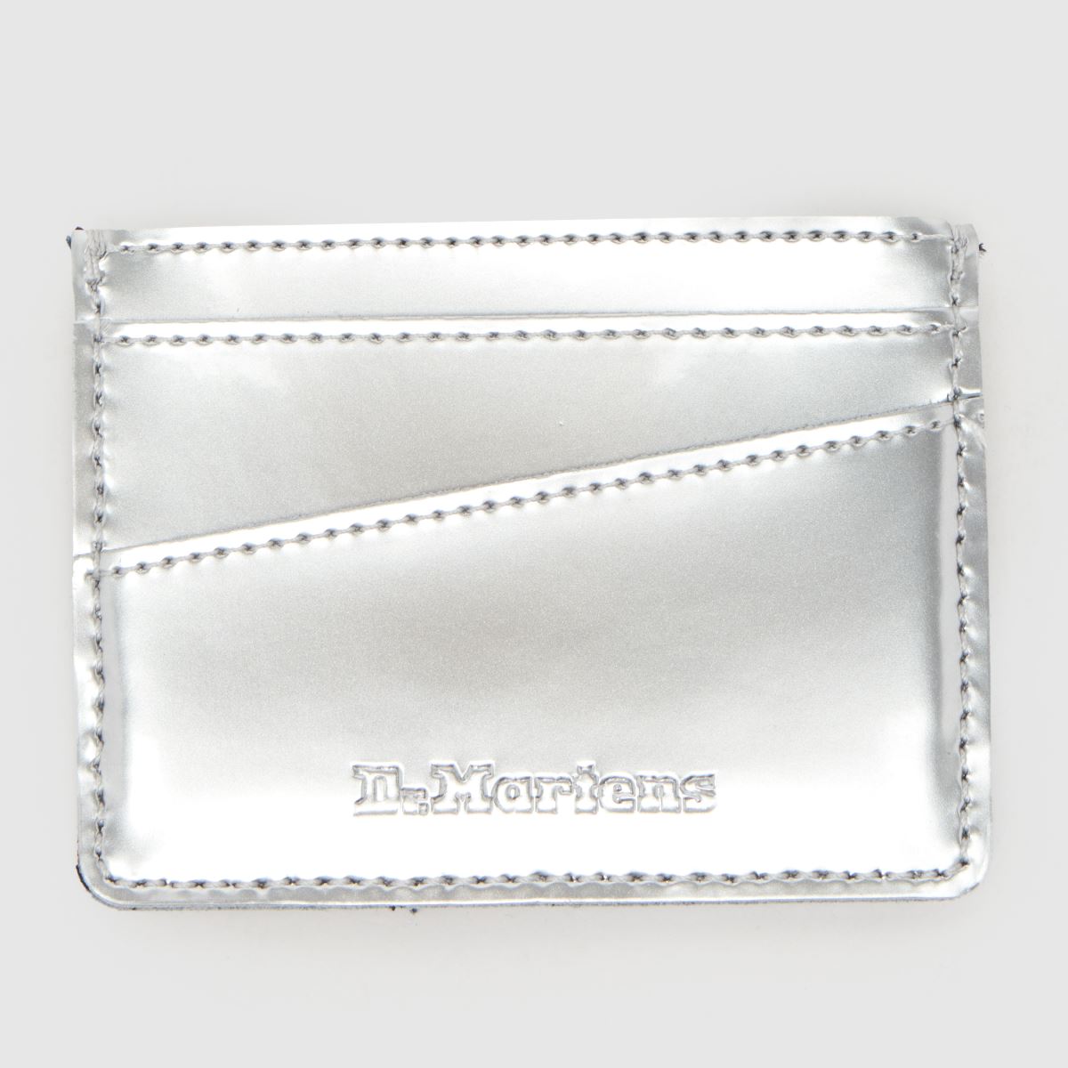 Dr. Martens Card Holder in Silver, Metallic, Leather