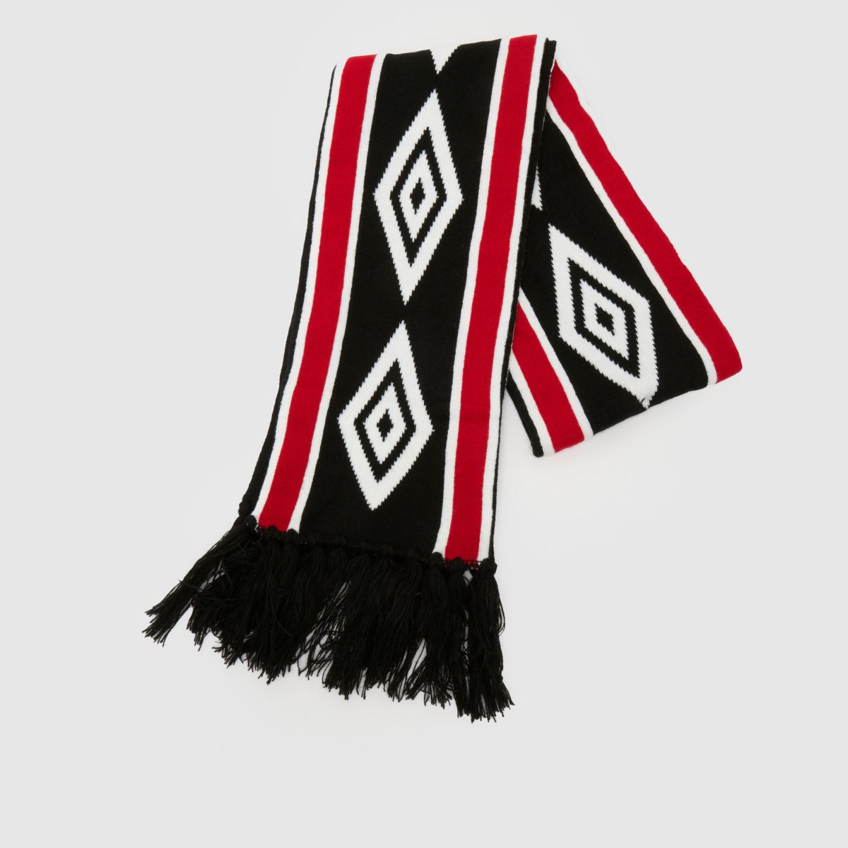 Image of UMBRO Scarf in Black & Red, Fabric