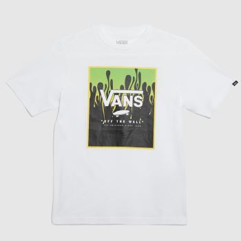 Vans white & green boys print slime flame t-shirt Vans white & green boys print slime flame t-shirt