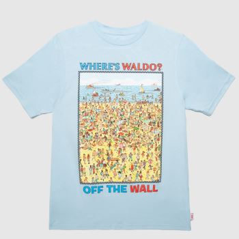 Vans blue & yellow wheres waldo t-shirt Vans blue & yellow wheres waldo t-shirt