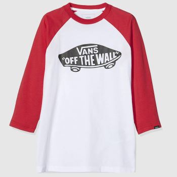 clothing Vans white & red off the wall raglan clothing Vans white & red off the wall raglan