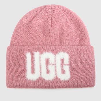 UGG Pink Logo Beanie Caps and Hats