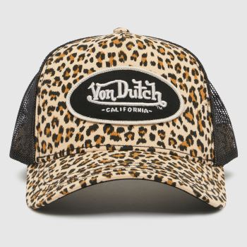 Von Dutch Print Leopard Trucker Cap Caps and Hats