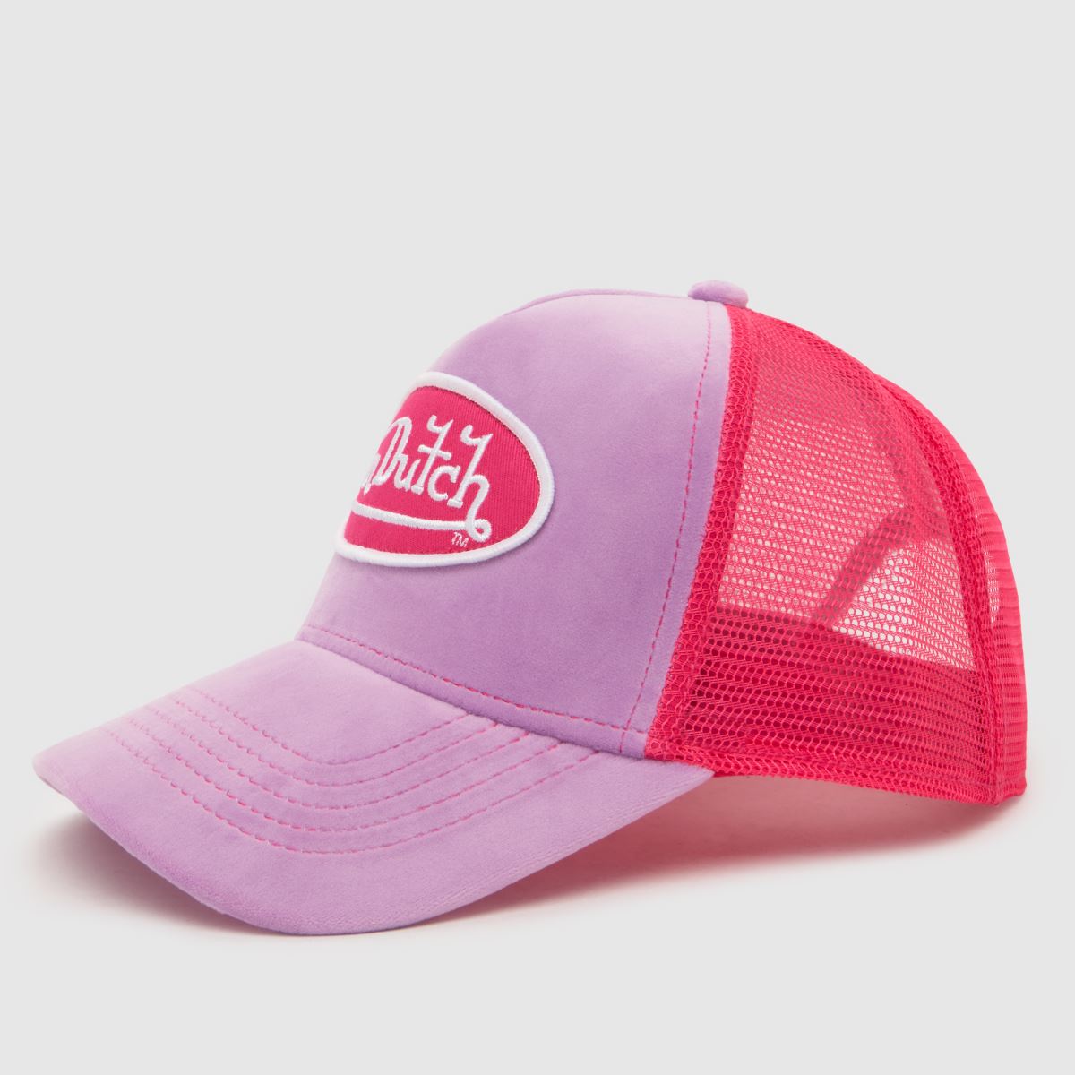 Pink Von Dutch Velvet Trucker Cap Caps And Hats | schuh
