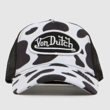 Von Dutch Cow Print Trucker Cap in Black & White Von Dutch Cow Print Trucker Cap,1 of 4