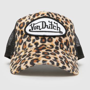 Von Dutch Print Leopard Trucker Caps and Hats