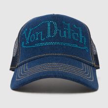 Von Dutch Denim Trucker Cap in Navy Von Dutch Denim Trucker Cap,1 of 4