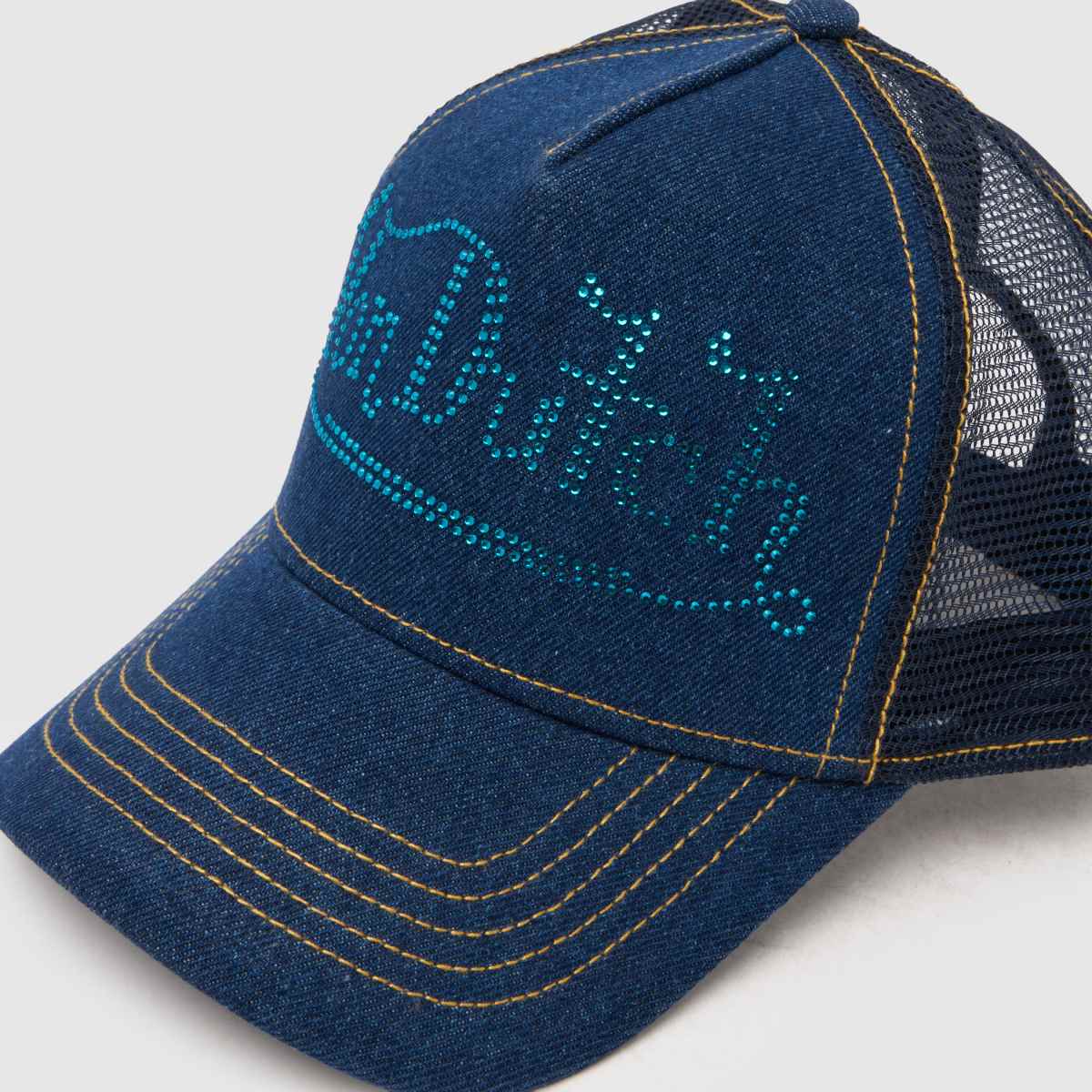 Von Dutch Denim Trucker Cap in Navy Von Dutch Denim Trucker Cap 4