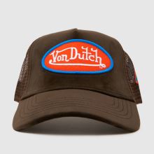 Von Dutch Velvet Trucker Cap in Brown Multi Von Dutch Velvet Trucker Cap,1 of 4