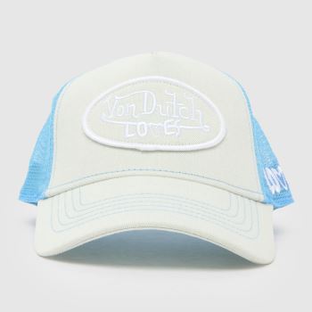 Von Dutch Off-White Multi Denim Trucker Cap Caps and Hats