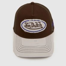 Von Dutch Distressed Trucker Cap in Brown Multi Von Dutch Distressed Trucker Cap,2 of 4