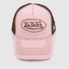 Von Dutch Distressed Trucker Cap in Pink Multi Von Dutch Distressed Trucker Cap,3 of 4