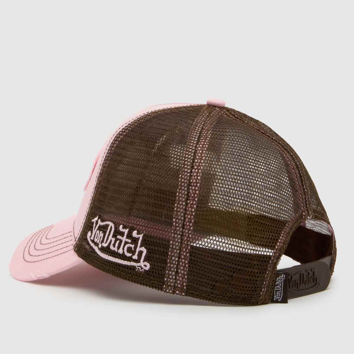 Von Dutch Distressed Trucker Cap in Pink Multi Von Dutch Distressed Trucker Cap 7