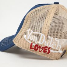 Von Dutch Blue Denim & Red Heart Cap in Navy Multi Von Dutch Blue Denim & Red Heart Cap,3 of 4