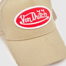 Von Dutch Distressed Trucker Cap in Beige Multi Von Dutch Distressed Trucker Cap,2 of 4