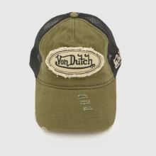 Von Dutch Distressed Trucker Cap in Green Multi Von Dutch Distressed Trucker Cap,2 of 4