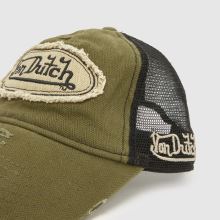 Von Dutch Distressed Trucker Cap in Green Multi Von Dutch Distressed Trucker Cap,3 of 4