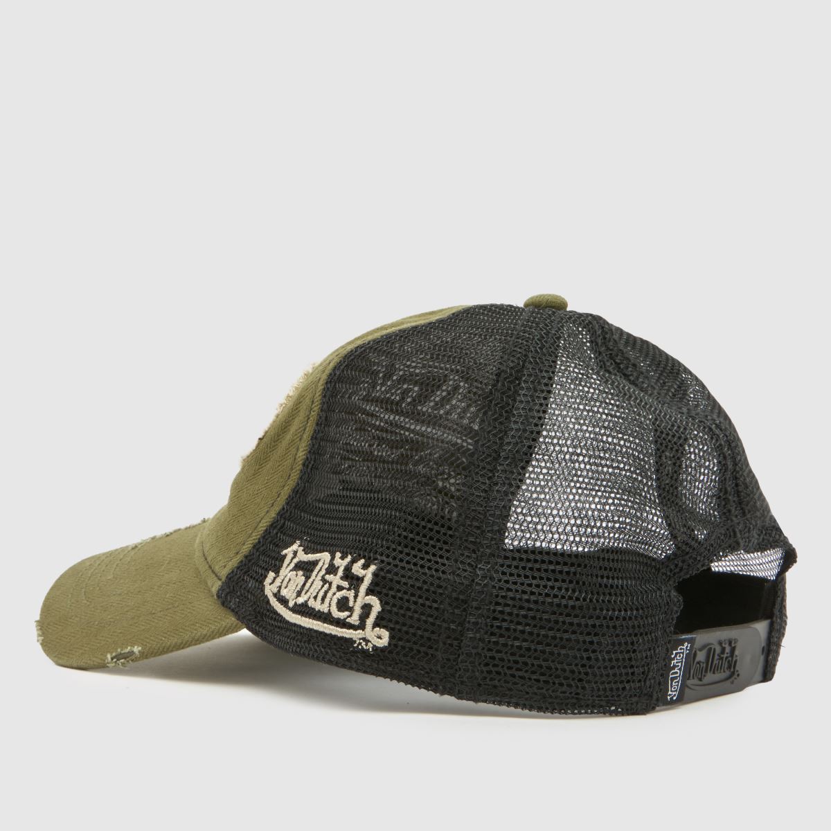 Von Dutch Distressed Trucker Cap in Green Multi Von Dutch Distressed Trucker Cap 7