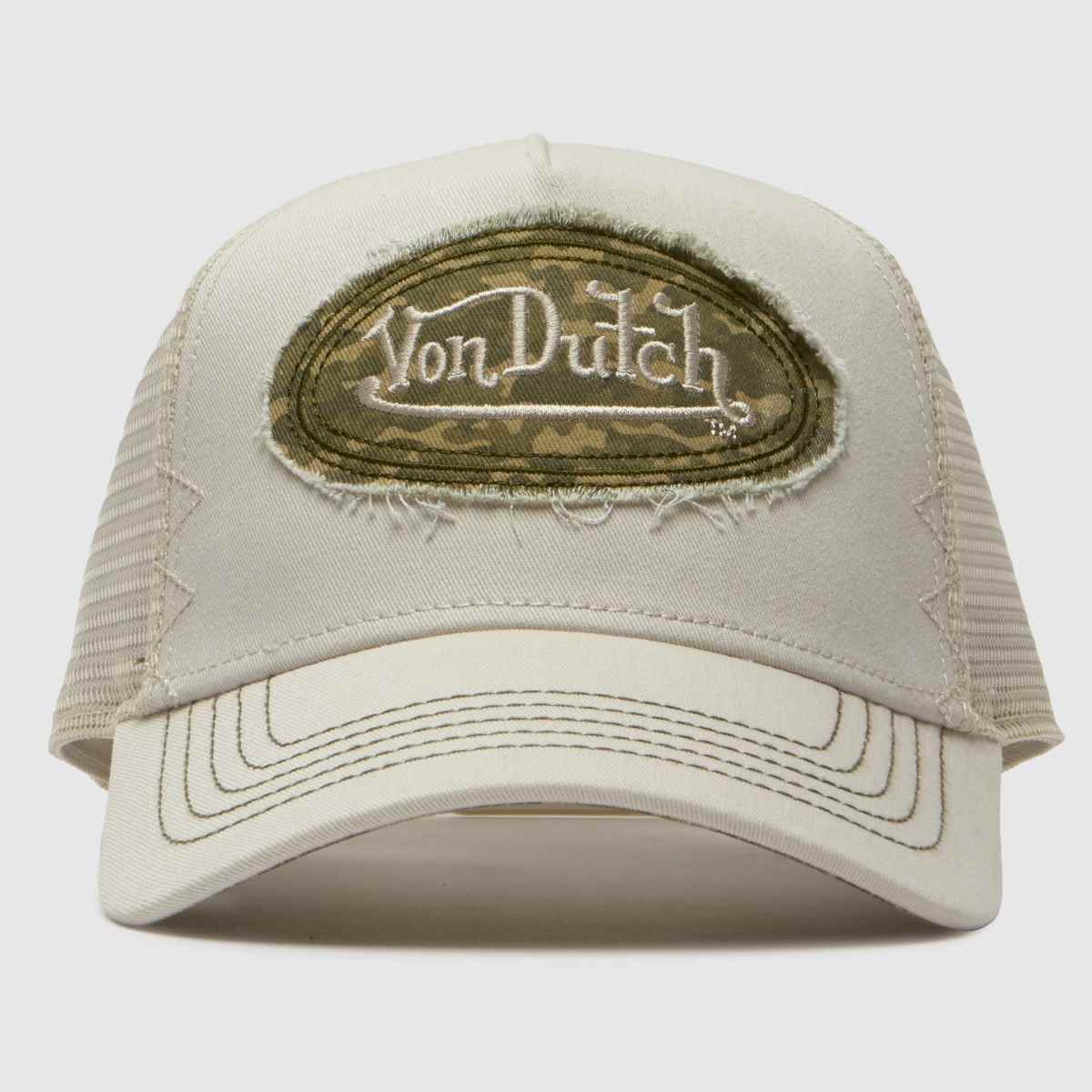 Von Dutch Trucker Cap in Beige Multi Von Dutch Trucker Cap