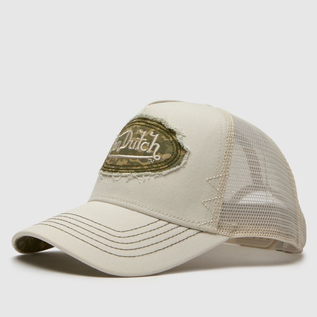 Von Dutch Trucker Cap in Beige Multi Von Dutch Trucker Cap 1