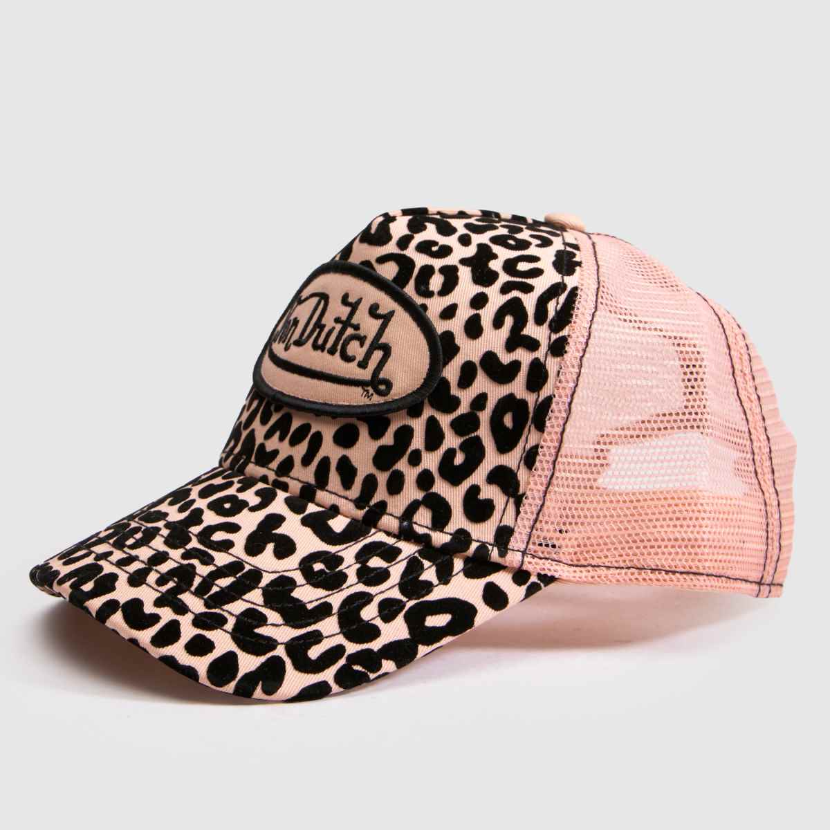 Von Dutch Flock Trucker Cap in Pink Multi Von Dutch Flock Trucker Cap 4