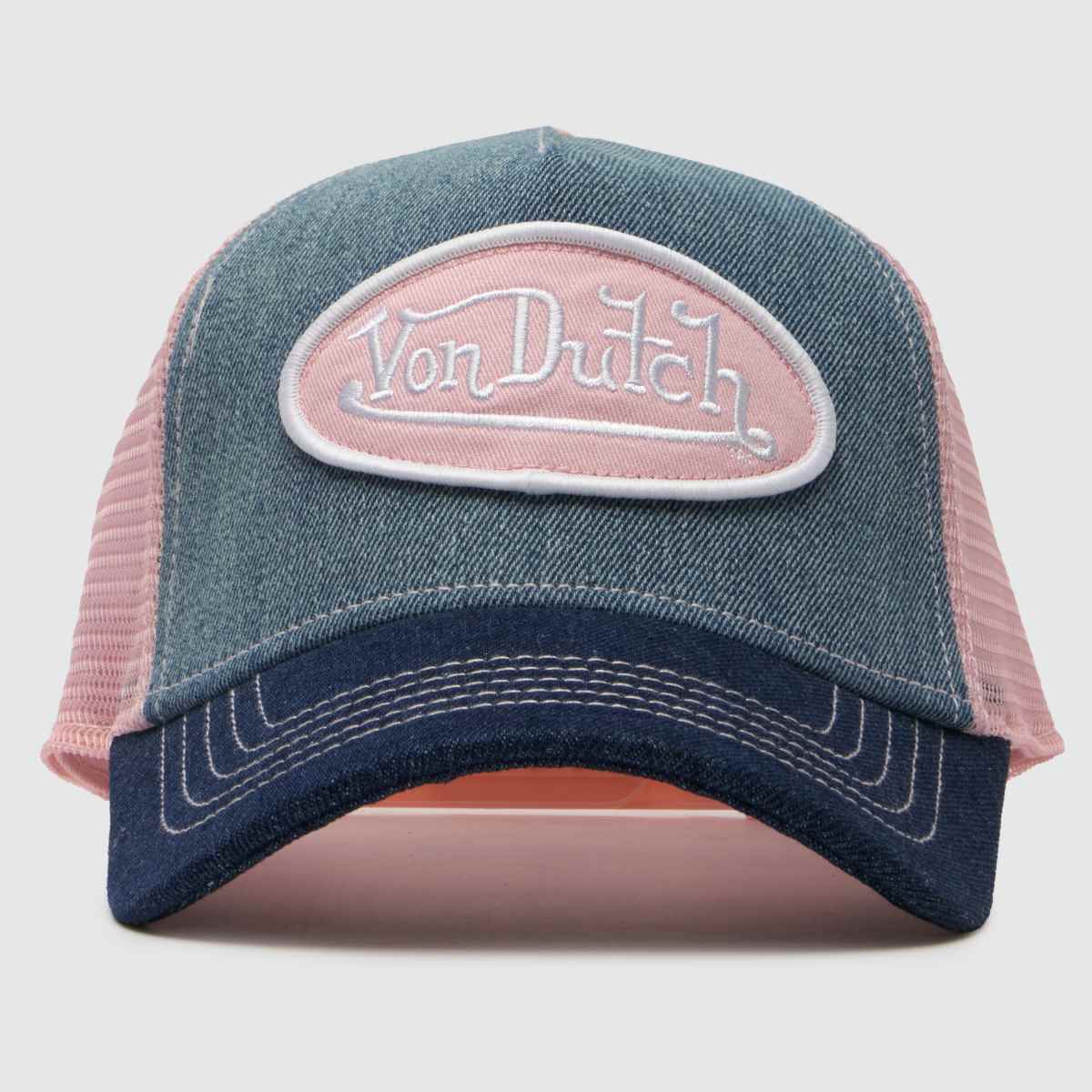 Von Dutch Denim Trucker Cap in Navy Von Dutch Denim Trucker Cap