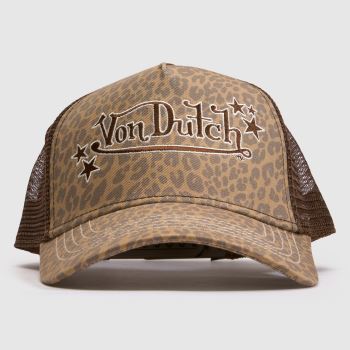 Von Dutch Print Leopard Trucker Cap Caps and Hats