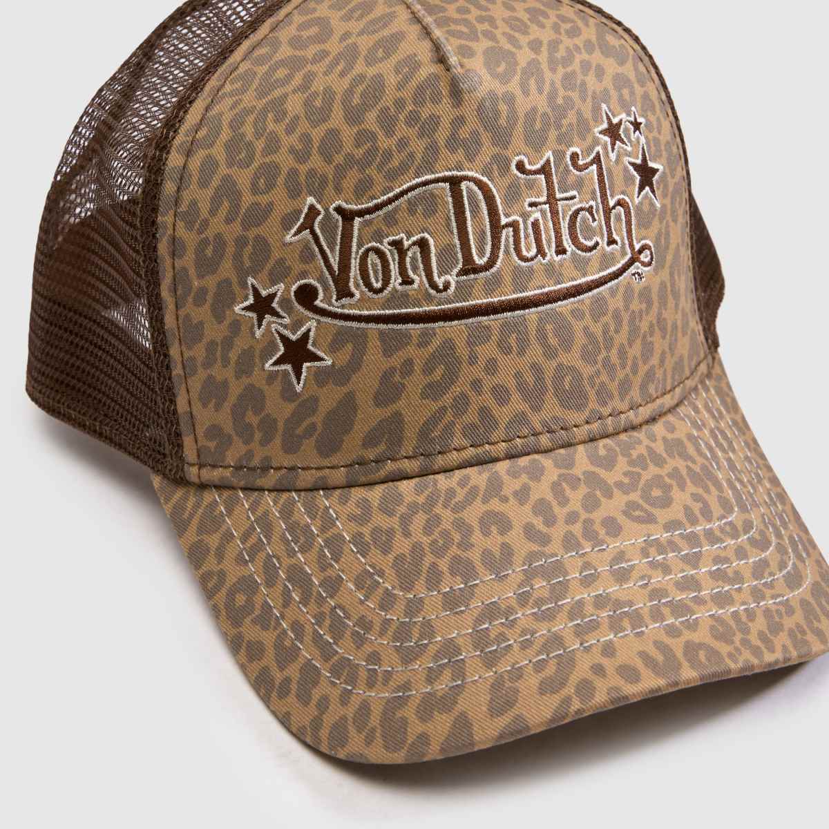 Von Dutch Leopard Trucker Cap in Print Von Dutch Leopard Trucker Cap 1