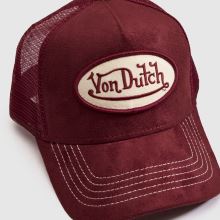 Von Dutch Suede Effect Trucker Cap in Red Von Dutch Suede Effect Trucker Cap,2 of 4