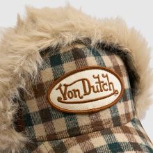 Von Dutch Check Trapper Cap in Brown Multi Von Dutch Check Trapper Cap,2 of 4