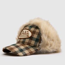 Von Dutch Check Trapper Cap in Brown Multi Von Dutch Check Trapper Cap,3 of 4