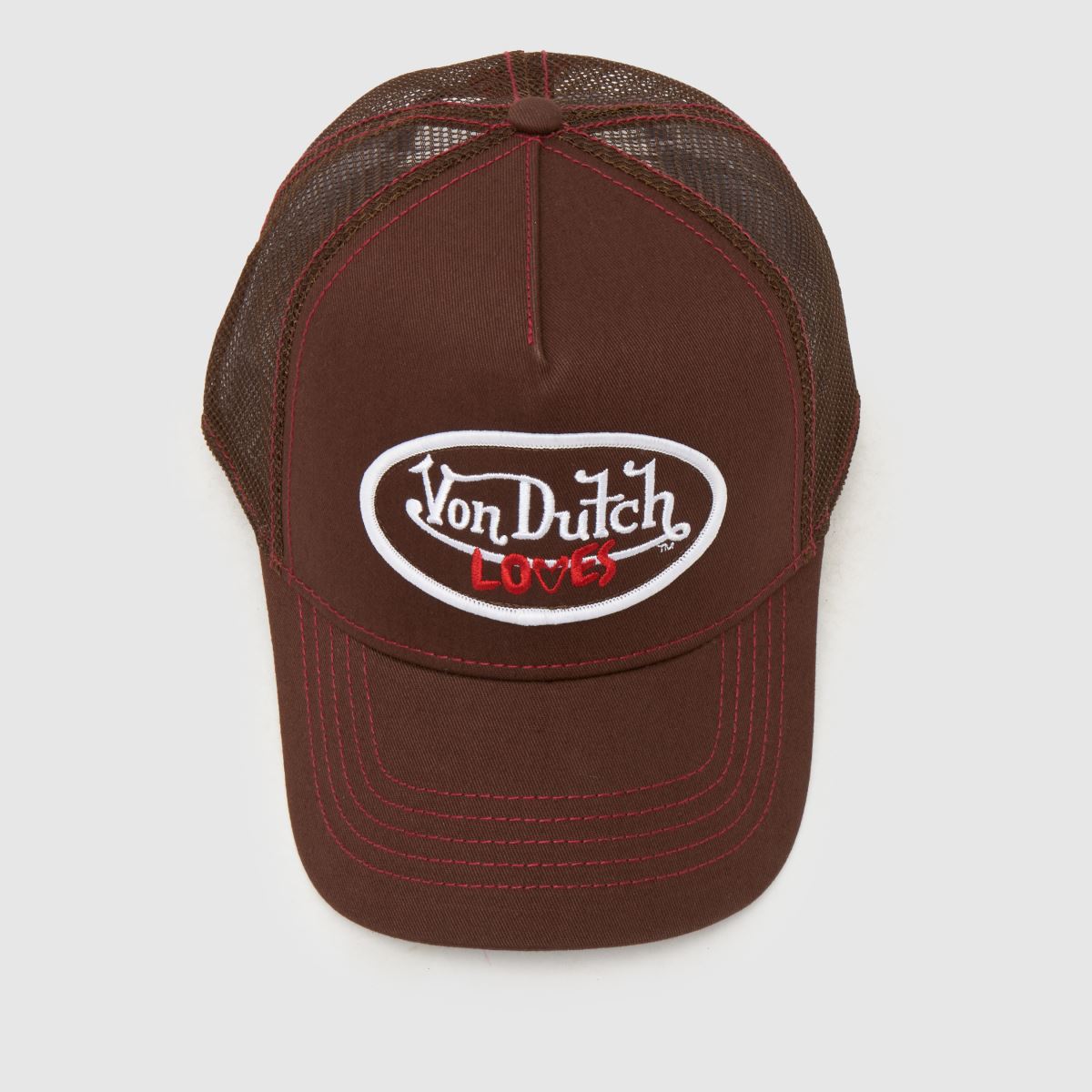 Von Dutch Trucker Cap in Brown Multi Von Dutch Trucker Cap 4