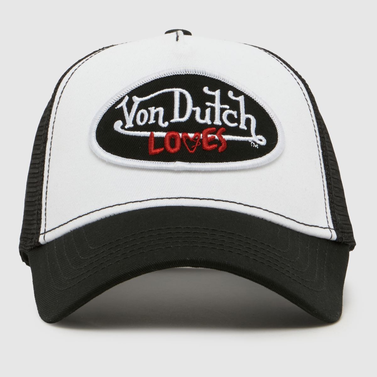 Von Dutch White & Black Trucker Cap