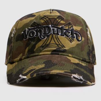 Von Dutch Green Multi Camo Trucker Cap Caps and Hats