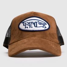 Von Dutch Velvet Trucker Cap in Brown Von Dutch Velvet Trucker Cap,1 of 4