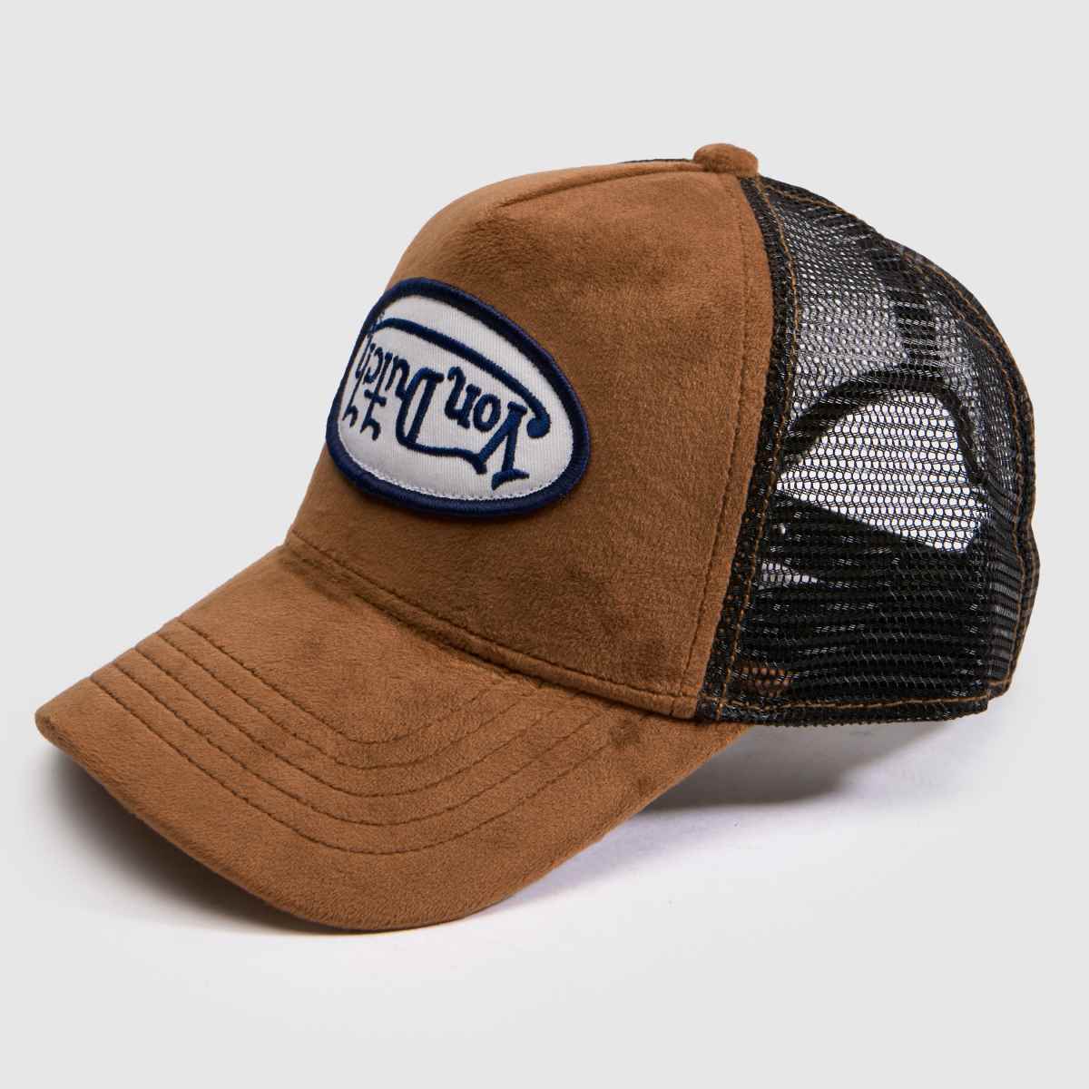 Von Dutch Velvet Trucker Cap in Brown Von Dutch Velvet Trucker Cap 4
