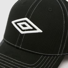 UMBRO Contrast Stitch Cap in Black & White UMBRO Contrast Stitch Cap,3 of 4