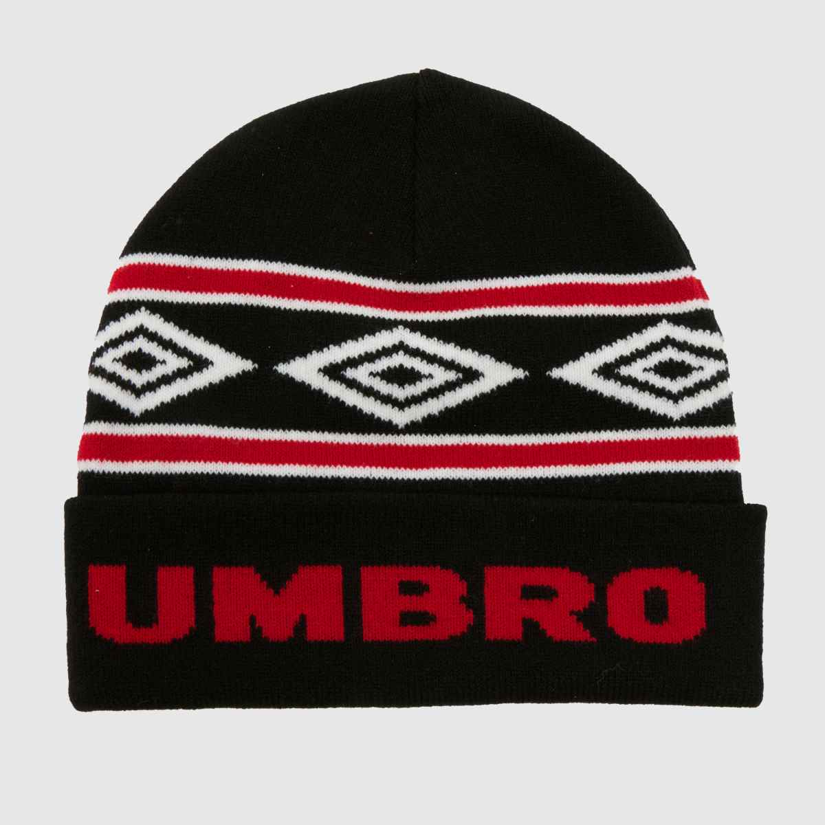 UMBRO Beanie in Black & Red, Fabric