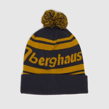 berghaus navy & gold pom beanie berghaus navy & gold pom beanie