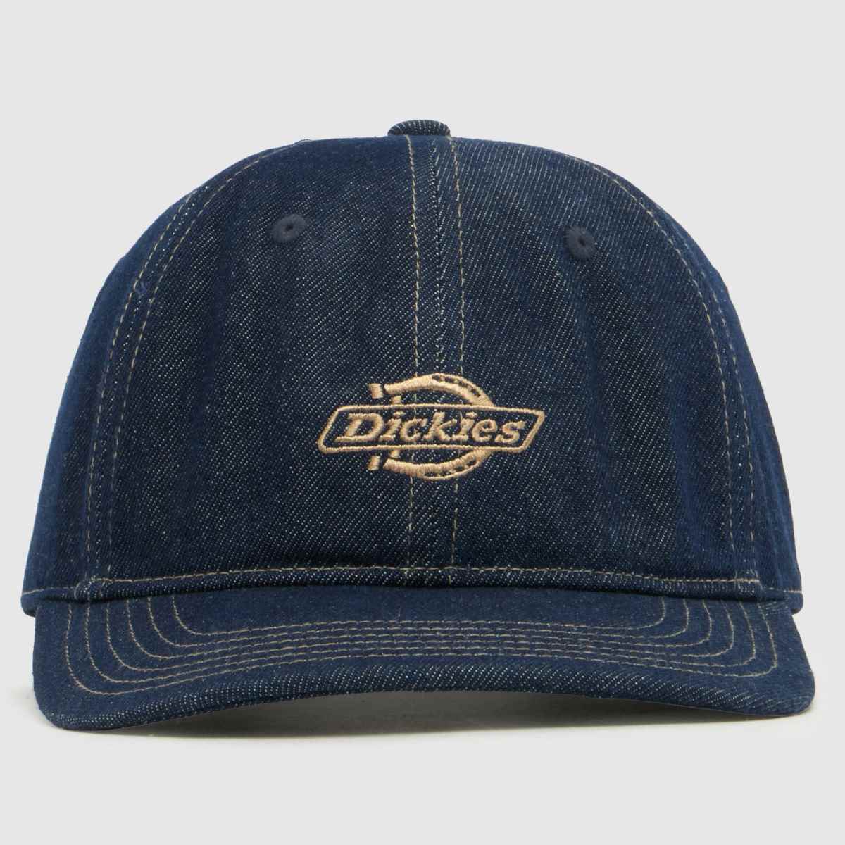 DICKIES Denim Dad Cap in Navy & Brown, Cotton