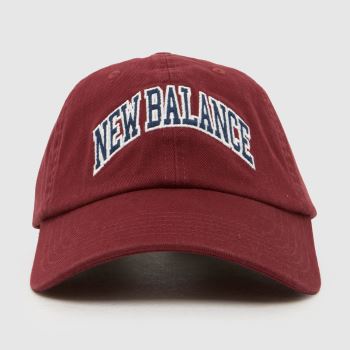 New Balance Rot Logo 6 Panel Cap Caps und Hüte