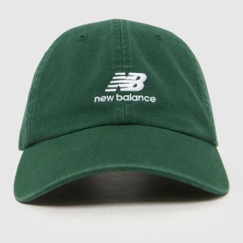 New Balance Dark Green Stacked Logo 6 Panel Cap Caps and Hats