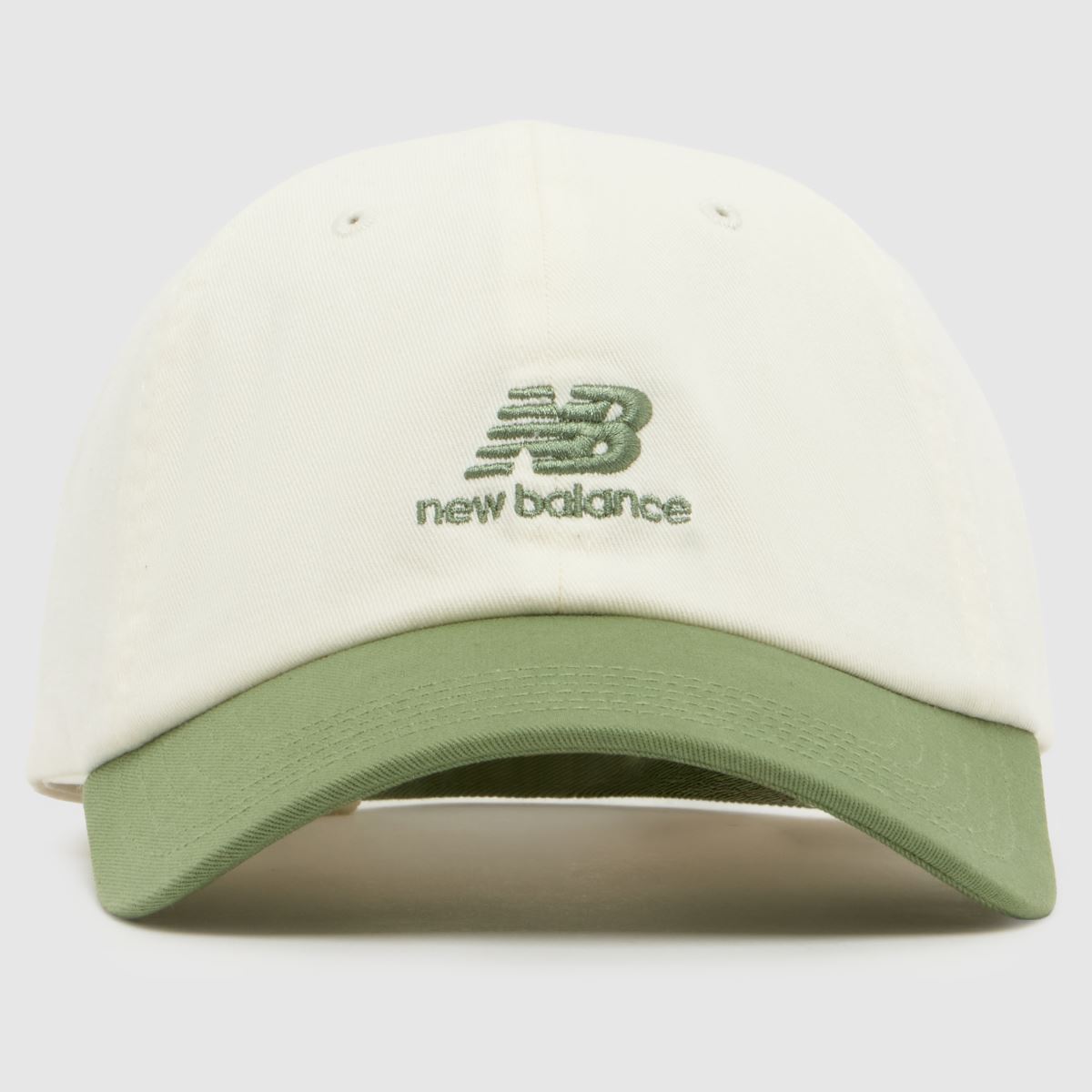 New Balance Khaki Stacked Logo 6 Panel Cap