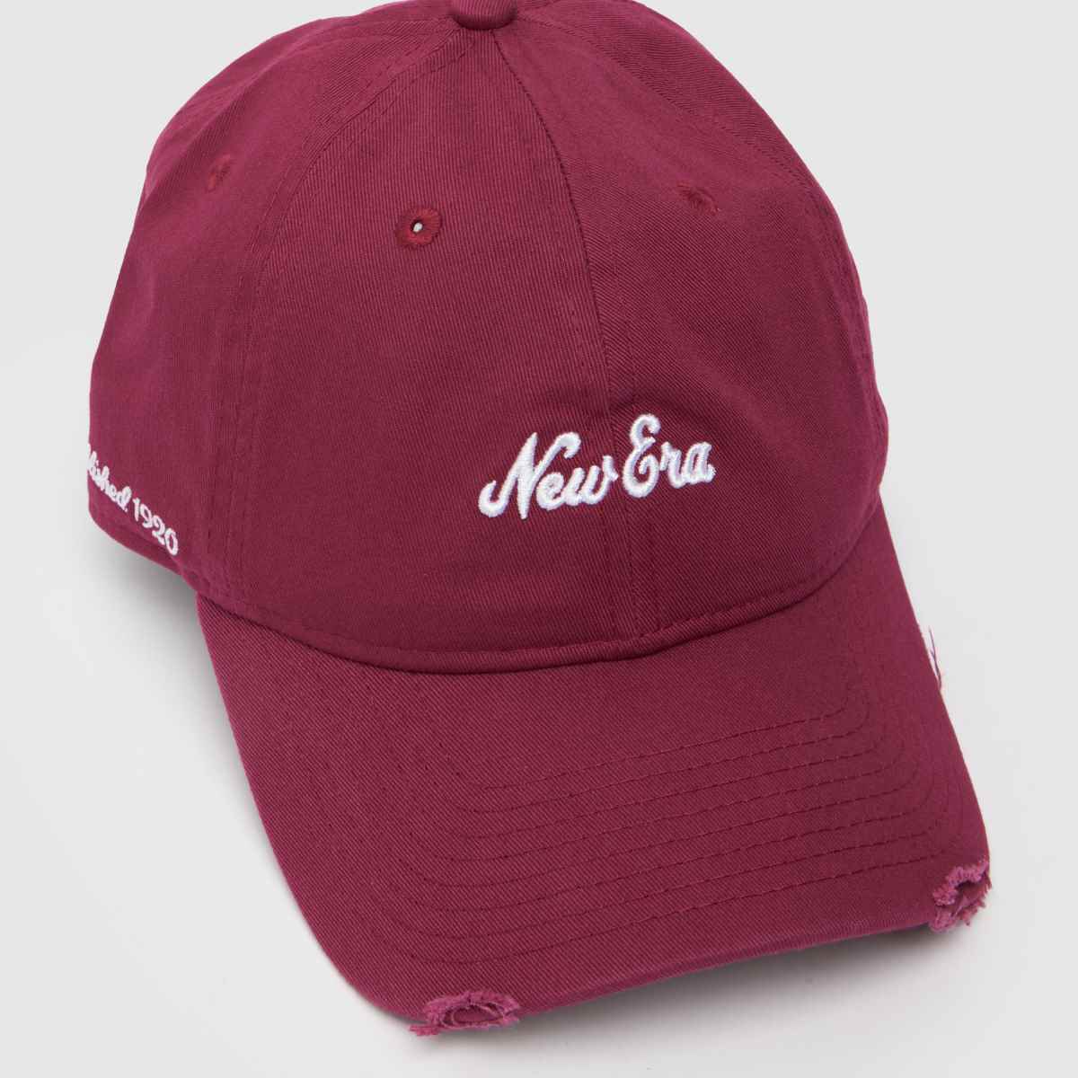 Burgundy New Era Distress 9TWENTY Cap Caps And Hats | schuh