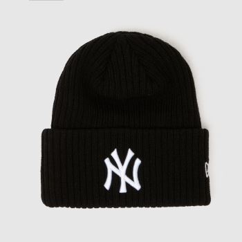 New Era Black & White Wide Cuff Beanie Caps and Hats