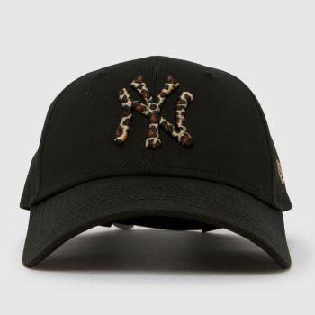 New Era Black Multi Leopard Infill 9FORTY Cap Caps and Hats